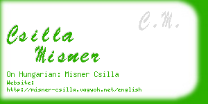 csilla misner business card